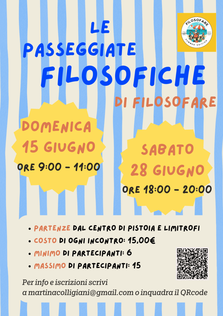 Scopri di più sull'articolo In estate arrivano le Passeggiate Filosofiche!