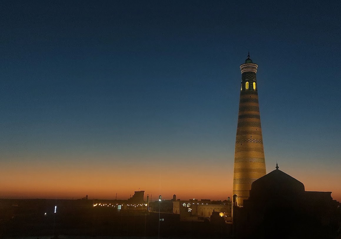 panorama notturno di Khiva